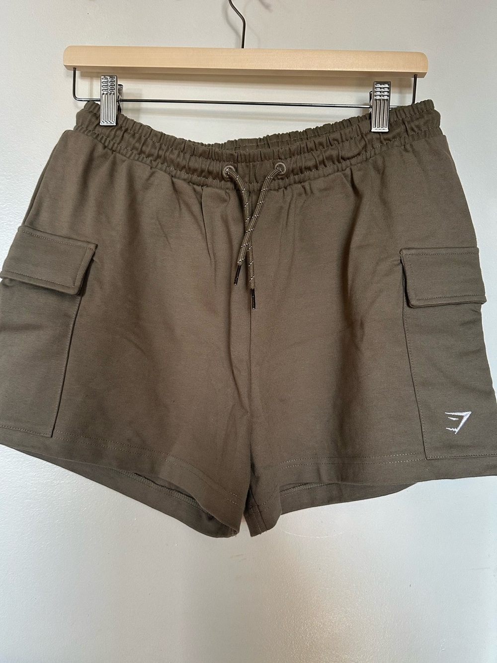 Gymshark Olive Green Cotton Cargo Shorts